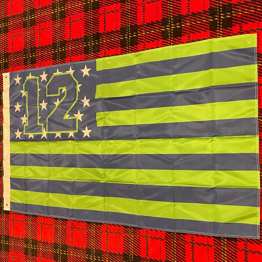 Brand new Seattle Seahawks 12th Man banner flag
